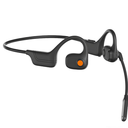 Open Ear Air Conduction Bluetooth Headphones with Noise Canceling Mic for Sports-Black