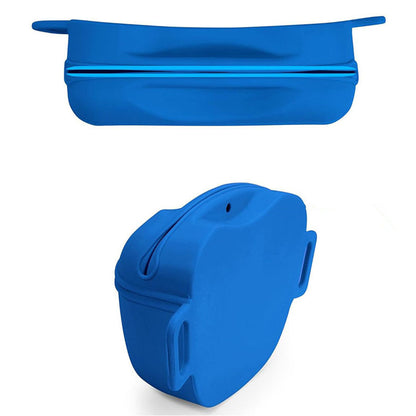 Dog Treat Pouch With Training Clicker Pet Silicone Training Treat Bag Pouch-Blue