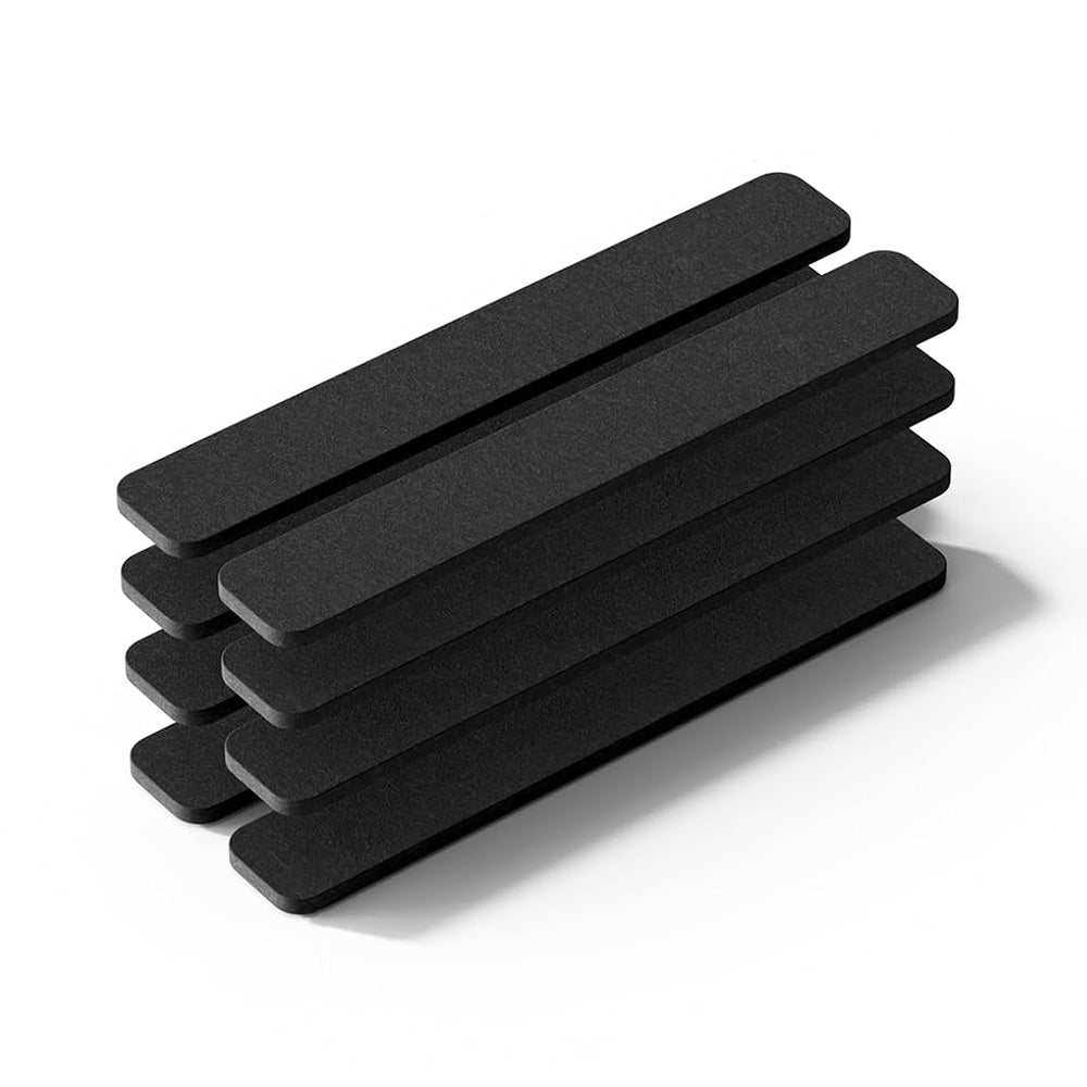 8 Piece Self Adhesive Felt Display Strips with 35 Push Pins - Black