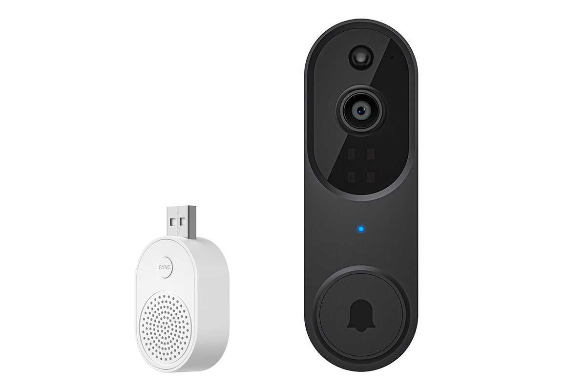 Smart Video Doorbell Camera Wireless Cam with Night Vision-Beige
