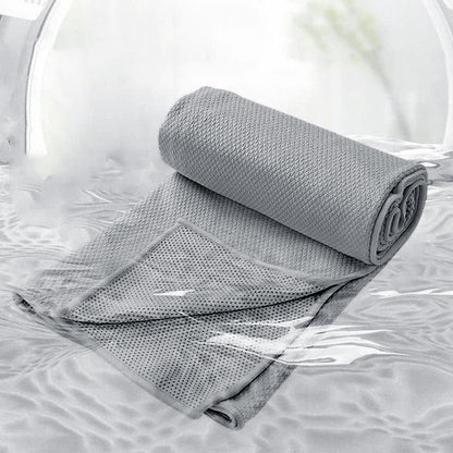 Hot Yoga Towel Microfiber Sweat Anti-Slip Yoga Mat Towels for Bikram Pilates-Grey