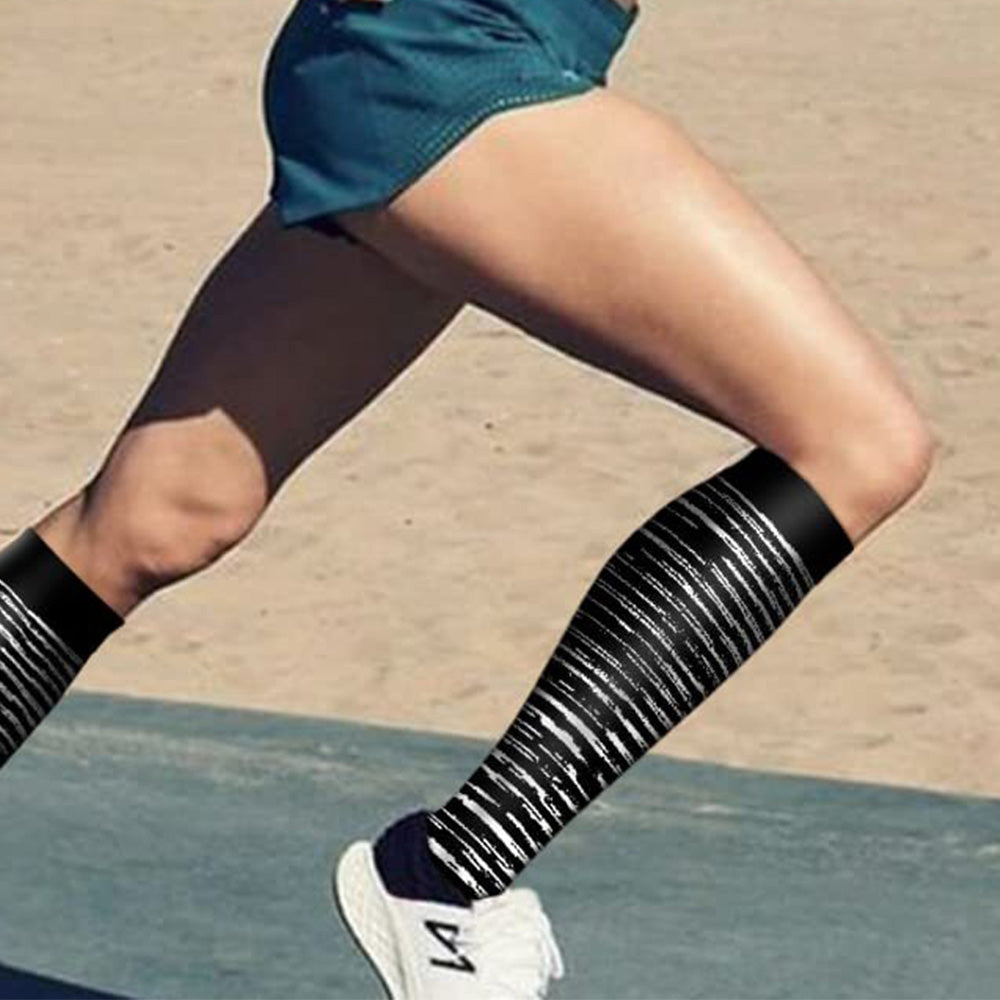 6 Pairs Women's High Stretch Long Socks for Sports & Casual Wear-Black