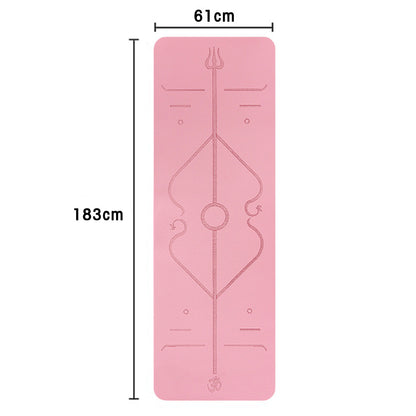 TPE Yoga Mat Exercise Fitness Sport Non Slip Workout Mat with Body Alignment Lines