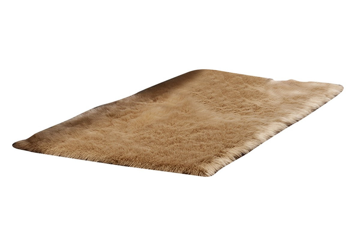 Soft Modern Indoor Shaggy Area Rug for Bedroom Livingroom Home Decorative-Light Brown