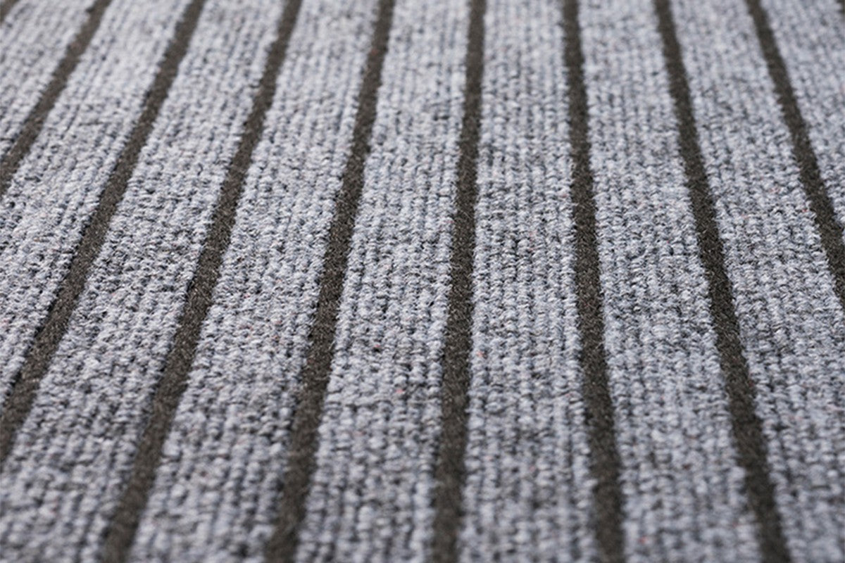 Stripe Anti-Fatigue Kitchen Mat Waterproof Non Slip Cushioned Foam-Gray