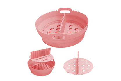 Air Fryer Silicone Liners For reusable Baking Tray Oven Accessories-Pink
