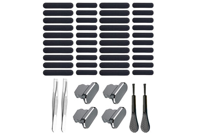 2pcs Phone Speaker Dustproof Stickers Protector Kit for iPhone-Grey