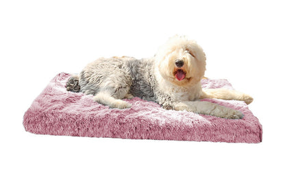 Plush Soft Pet Beds Washable Crate Pad Kennel Pad-Pink