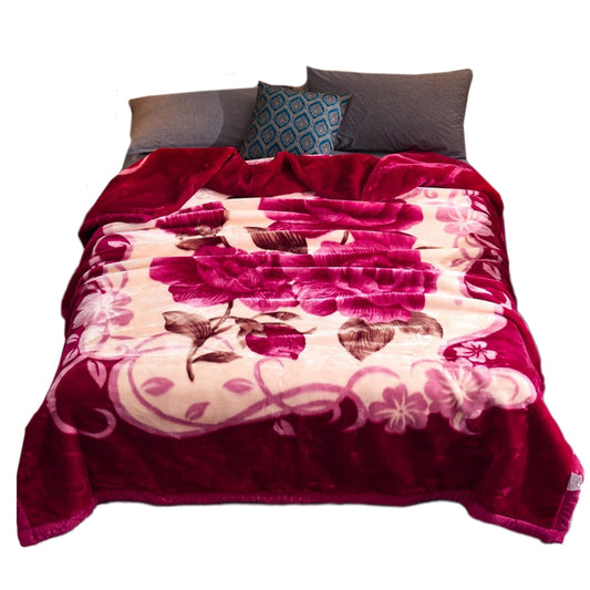 Soft Queen Size Blanket Double-Sided Winter Warm Quilt Throw Blanket Style 5