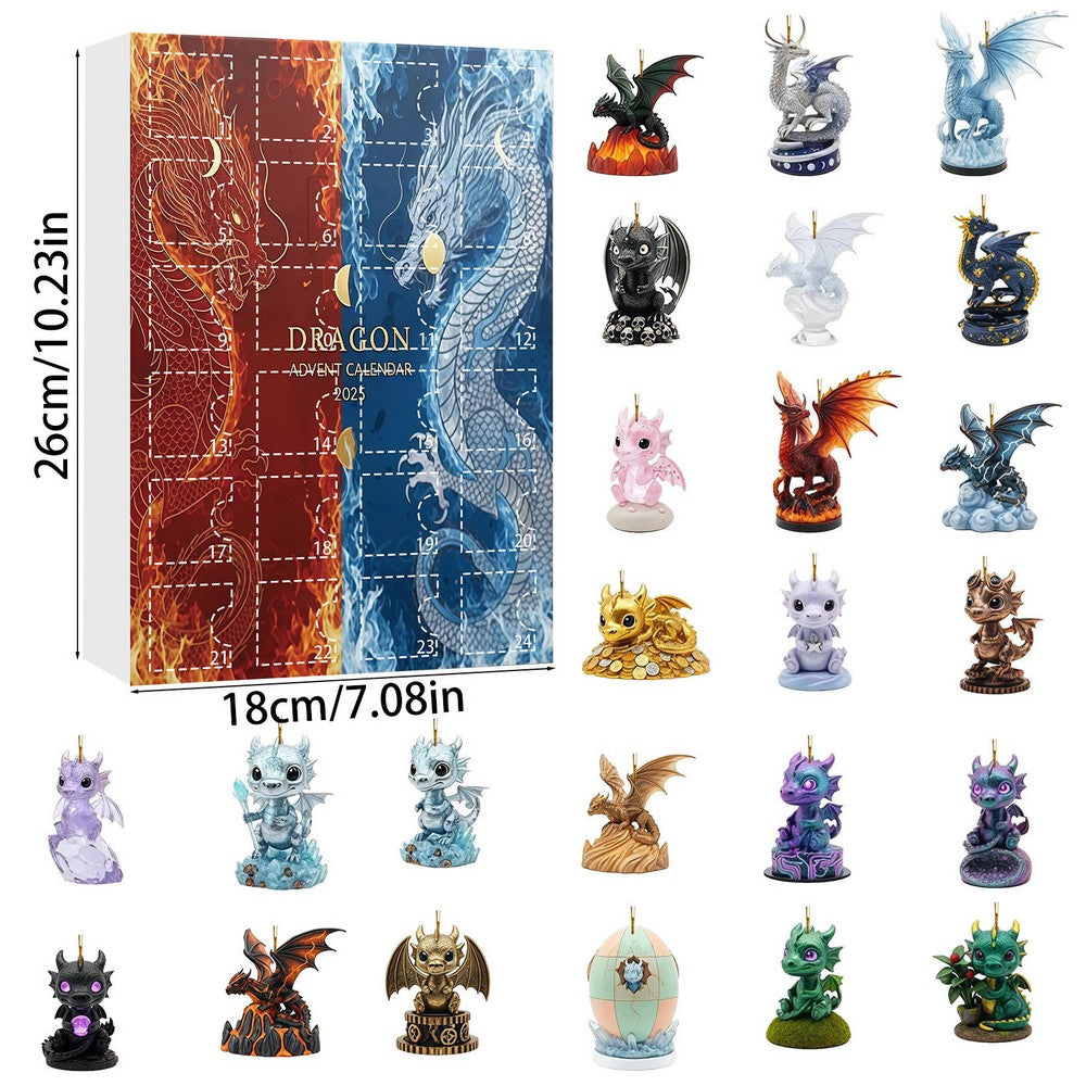 Dragon Christmas Advent Calendar with 24 Daily Surprises Countdown Calendar