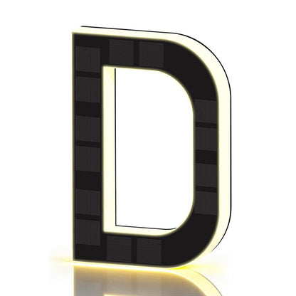 Solar Illuminated Address Sign with Light -D