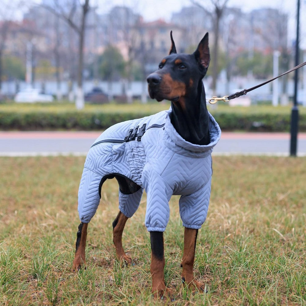 Warm Dog Vest Reflective Coat Windproof Winter Jacket for Pet Dogs Gray
