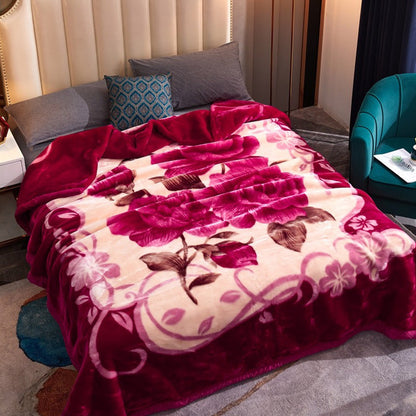 Soft Queen Size Blanket Double-Sided Winter Warm Quilt Throw Blanket Style 5