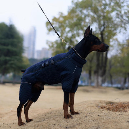 Warm Dog Vest Reflective Coat Windproof Winter Jacket for Pet Dogs  Navy