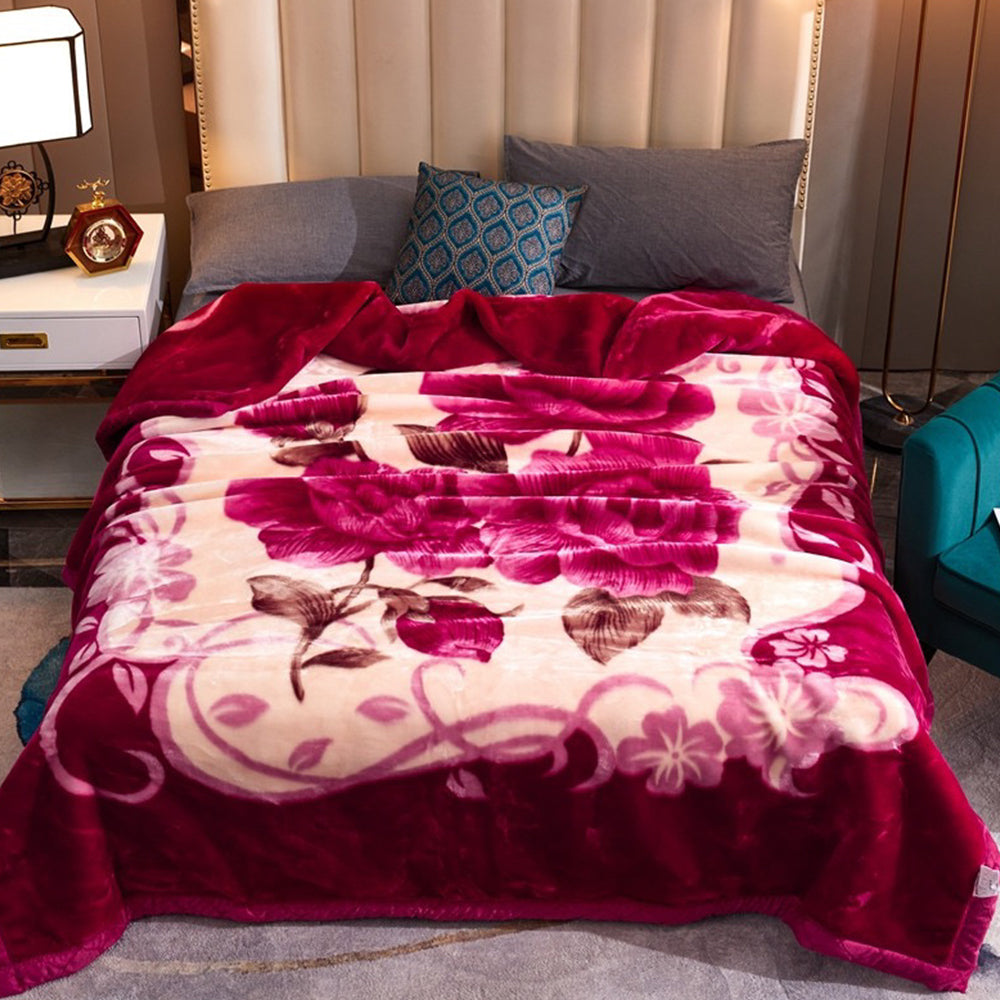 Soft Queen Size Blanket Double-Sided Winter Warm Quilt Throw Blanket Style 5