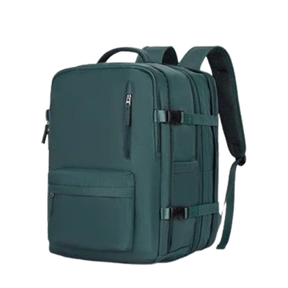 Expandable Travel Backpack Large Water-Resistant Carry on Backpack with Shoe Compartment Green