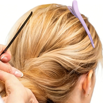 Non-Slip Plastic Sectioning Hair Clips for Salon Styling