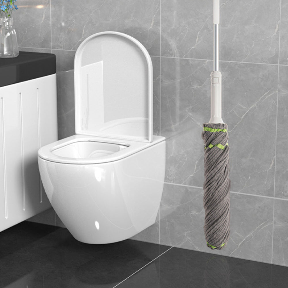 Self Wringing Twist Mop Handle Detachable Floor Cleaning Mop with Replacement Head Grey