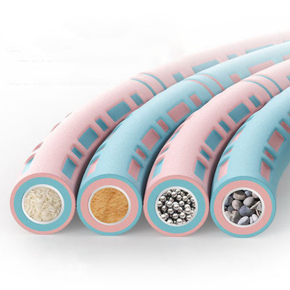 Detachable Weighted Hula Hoop 6 Sections Adjustable Fitness Hoop for Adults-Pink