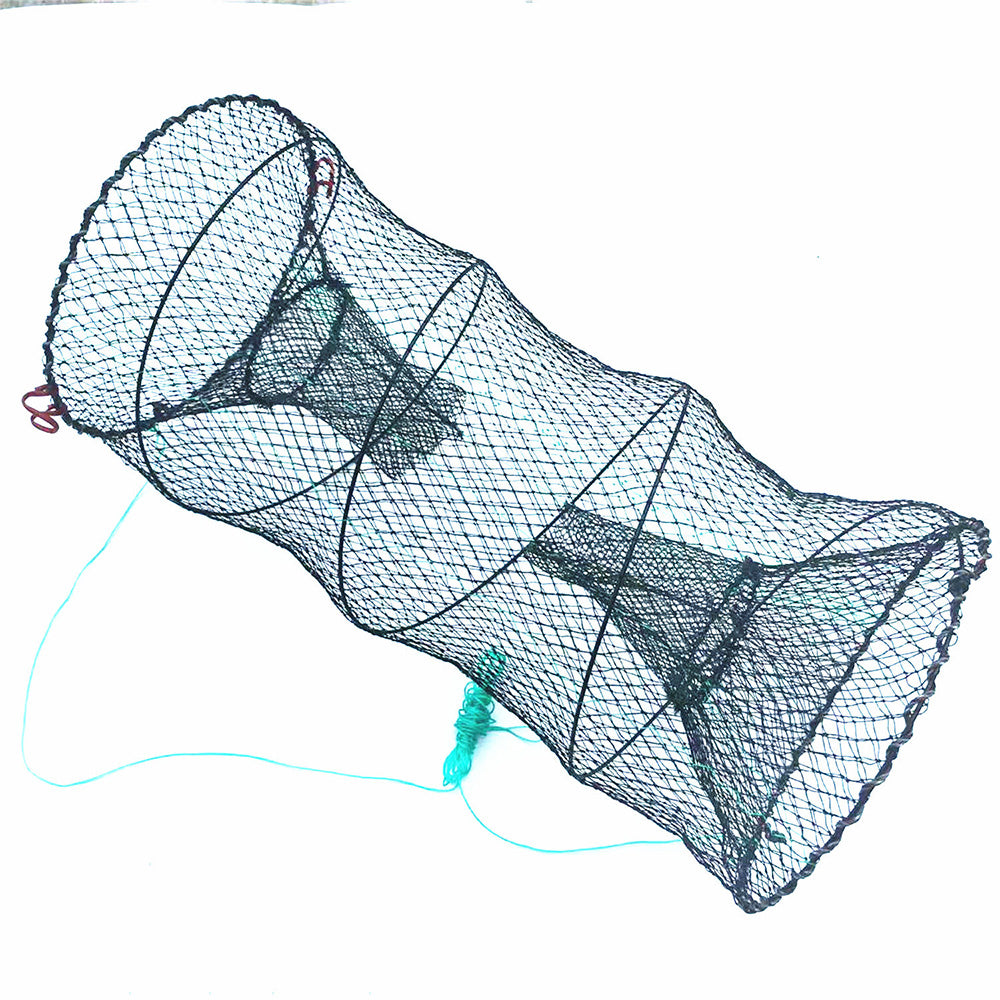 2 Pieces Fishing Bait Trap with Pull Rope Collapsible Fish Net