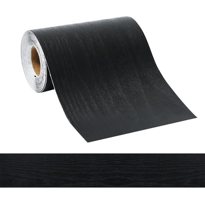 Peel and Stick Wood Grain Border Waterproof Sticker Self Adhesive for Wall-black
