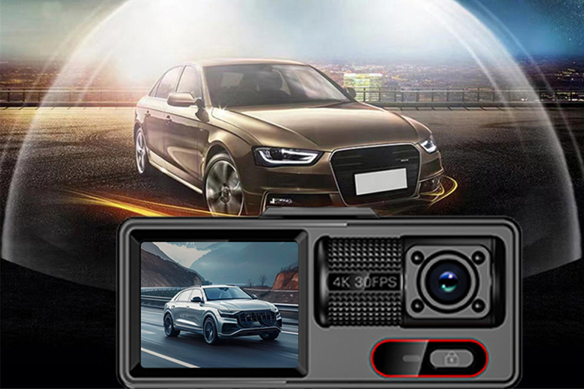 3 Channel Dash Cam Front And Rear With 32GB Card Built In WiFi Reversing Camera