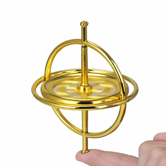 Metal Gyroscope Educational Fingertip Gyro Toy Speed Balance Spinning Top Gyroscope Gold