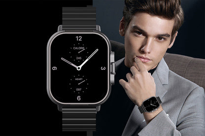 Smart Watch with Earbuds 2 in 1 Smart Call Watch with Bluetooth Headphones 2.01-Inch Heart Rate Sleep Monitoring Fitness Tracker-Black