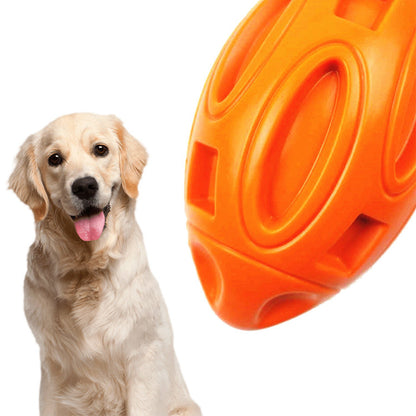 Puppy Chew Ball With Squeaker Dog Chew Toys Squeaky Dog Toys For Aggressive Chewers Orange
