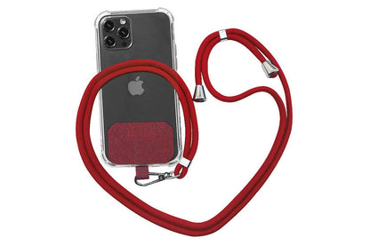 Phone Lanyard Universal Adjustable Shoulder Neck Strap-Red