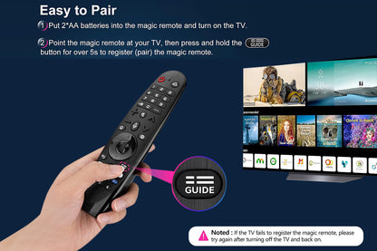 2 Piece Magic Replacement Remote Control for LG TV