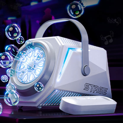 Bubble Machine Automatic Blower Remote Control LED Light for Parties Wedding-White
