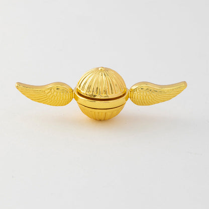 2Pcs Fidget Sphere Spinner Desk Spinning Toy Wings Finger Hand Spinner Gold