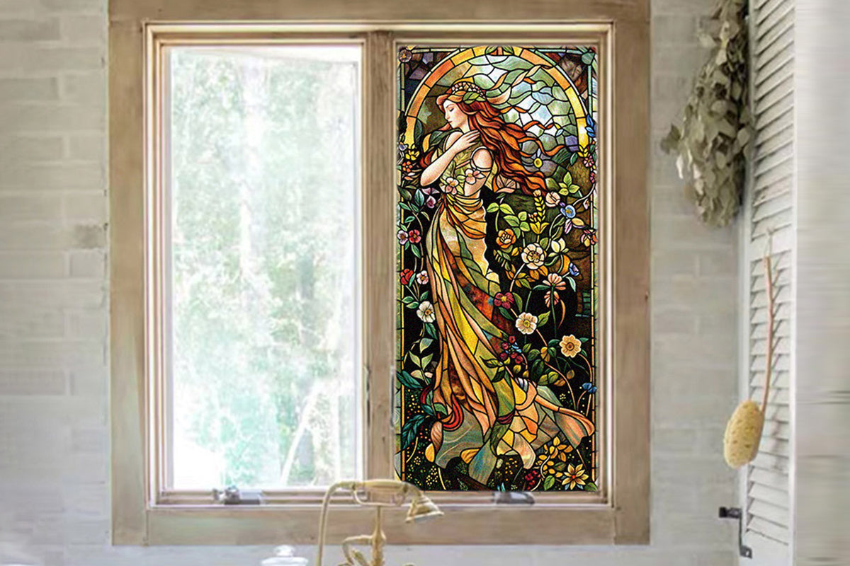 2Pcs Static Cling Window Privacy Film Frosted Glass Window Sticker Window Covering Film