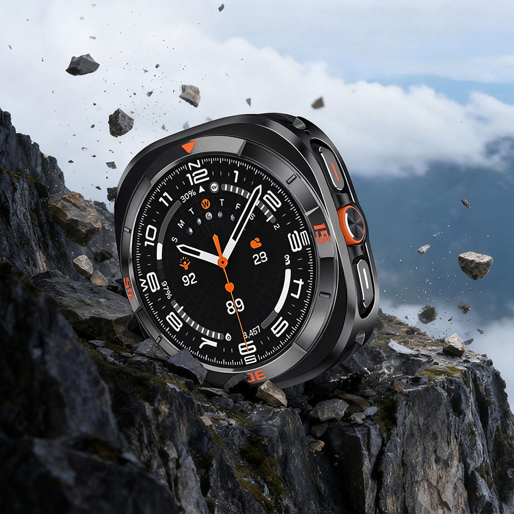 Full Cover Case and Glass Protector for Samsung Galaxy Watch Ultra 47mm - Black
