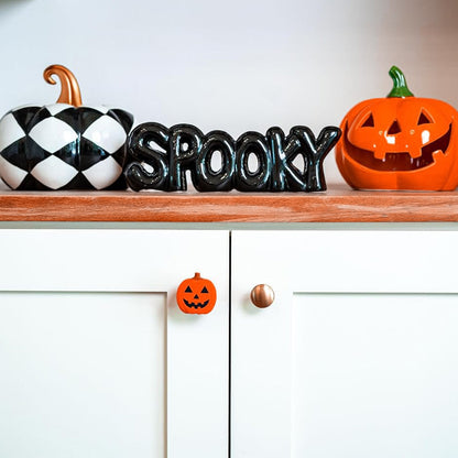 10 Pack Silicone Christmas Cabinet Knob Decoration Covers - Pumpkin
