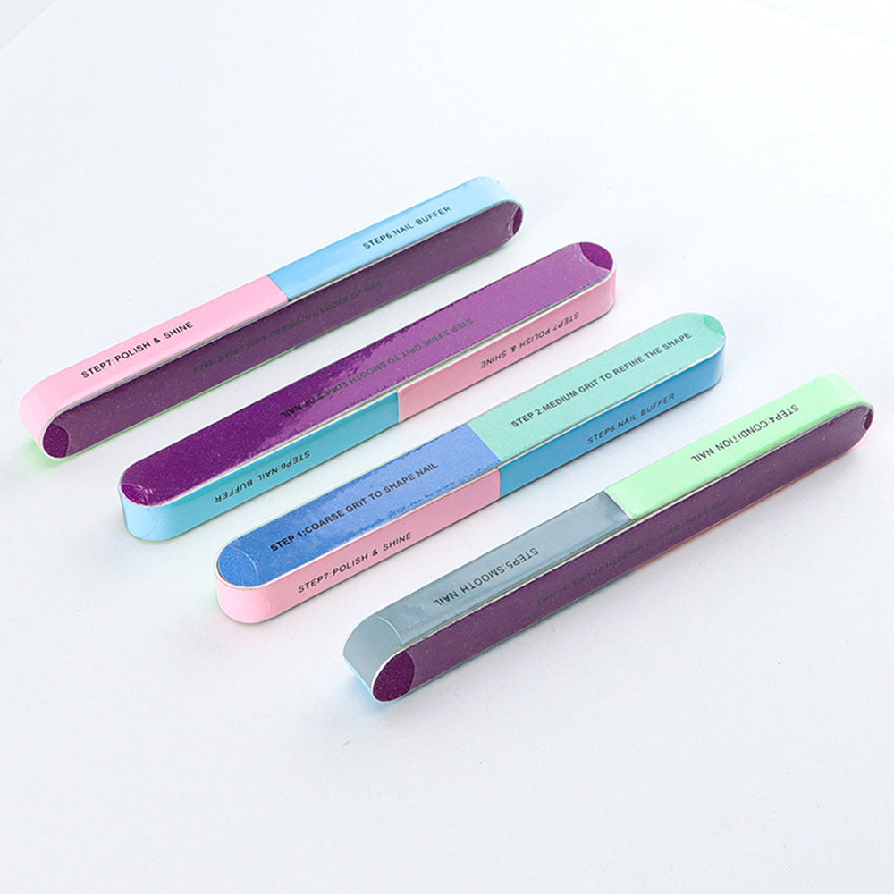 5 Pack 7 Way Nail Buffer for Polishing Nail Buffing Tool