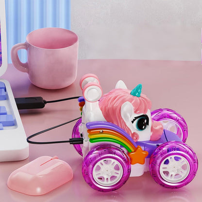 Remote Control 4WD RC Stunt Car 360-degree Rotating with Lights Christmas Gift Style 1