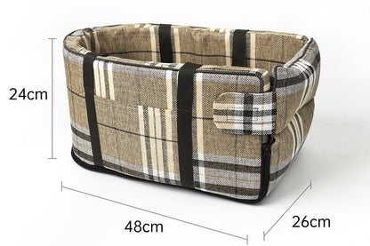 Center Console Dog Seat for Small Dog Seat Pet Booster for Dogs-Yellow