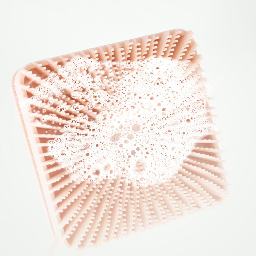 Dual-Sided Silicone Shower Body Brush ââ‚?Soft & Firm Exfoliating Scrubber Pink