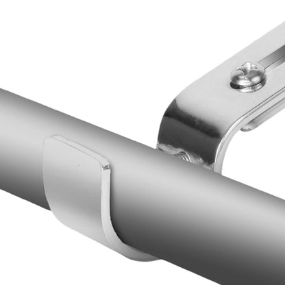 2PCS Adjustable Curtain Rod Brackets ââ‚?Wall Mount Holders for Drapes Sliver