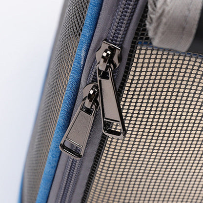 Pet Carrier for Large Cats Washable Dog Carrier Privacy Protection for Travel-blue
