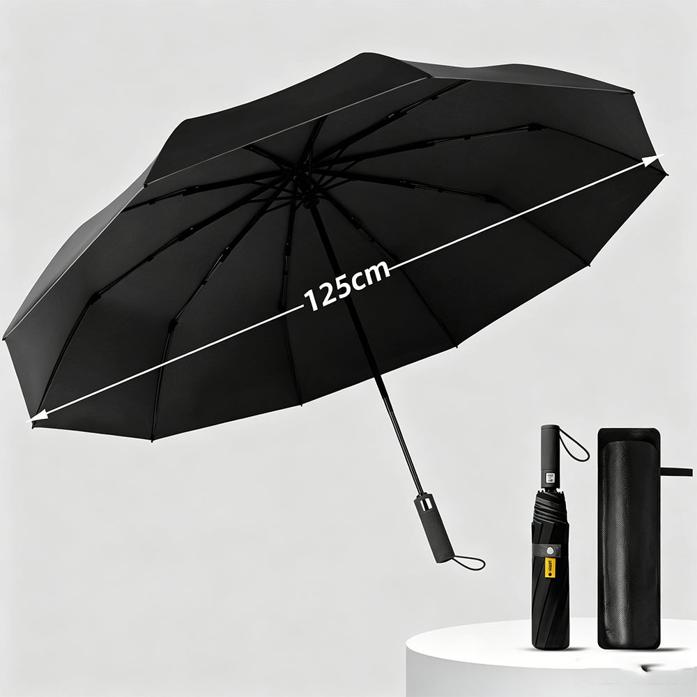 Portable Windproof Folding Umbrella -Black