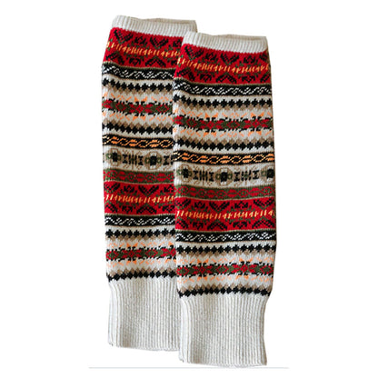 Women Warm Over Knee Boot Socks-White