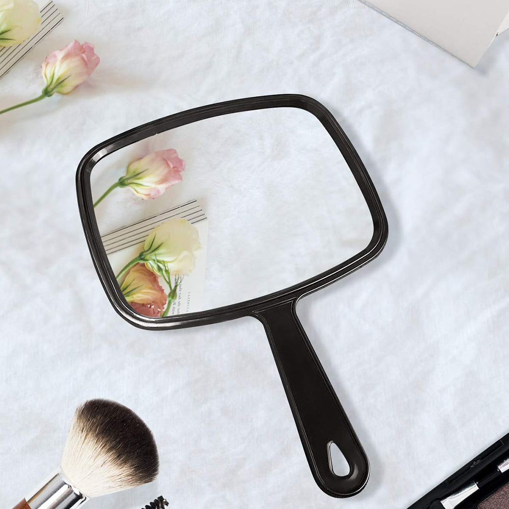 2Pcs Handheld Cosmetic Mirror with Handle Multi-Purpose Mirror Portable Vanity Mirror