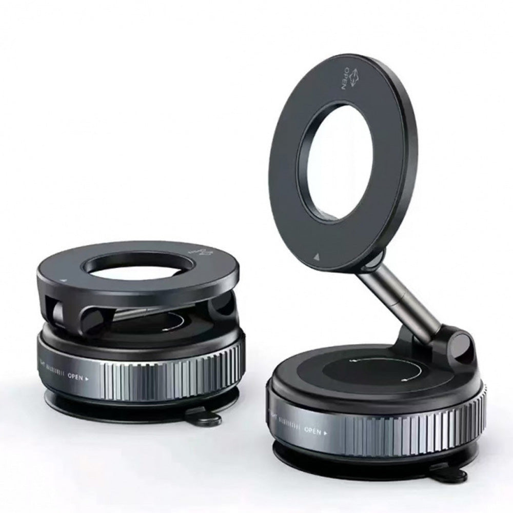 Magnetic Car Phone Holder with Vacuum Suction for Dashboard & Windshield