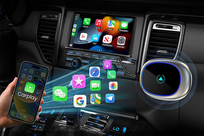 Wireless CarPlay Adapter Plug and Play Zero Delay Compatible with iOS 10+ Android 11+ for Cars After 2016