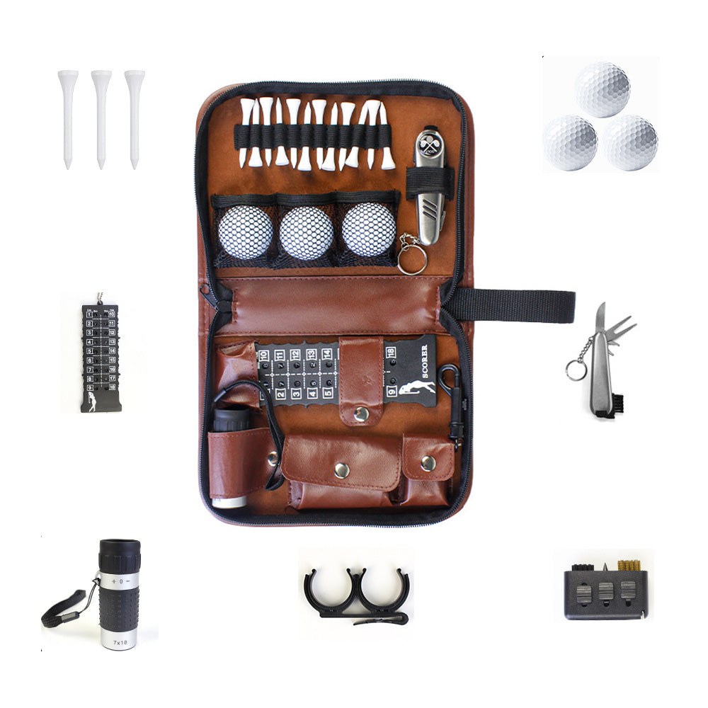 Portable Golf Accessories Set Tool Kit with Carrying Case