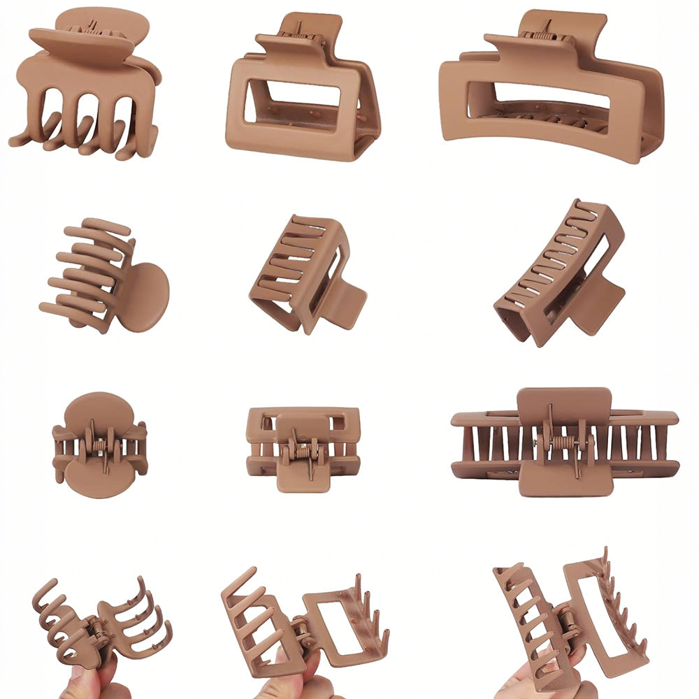 12 Pcs Strong Hold Non-Slip Hair Clips for Women 3 Sizes for Thin Thick Curly Hair