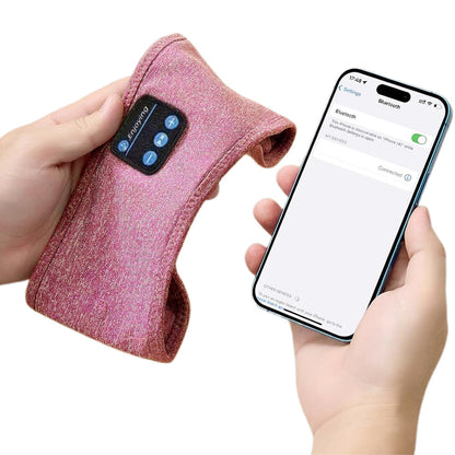 Bluetooth Sleeping Headphones Wireless Music Headband Stereo Earphone for Sport Sleep Yoga Meditation Red